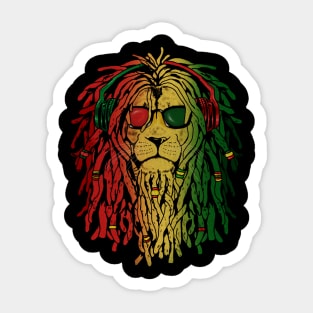 Rasta lion, African Style, Rastafarian, Jamaica Sticker